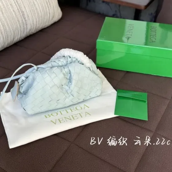 Bottega Veneta Mini Pouch Light Blue 22cm Clutch