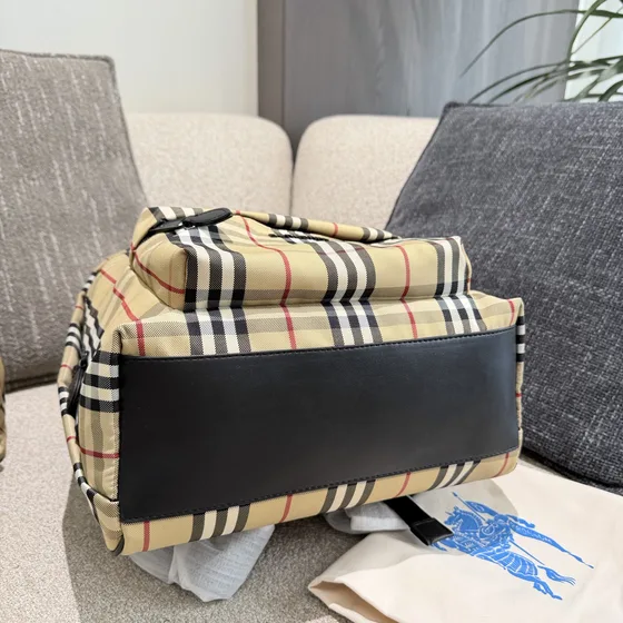 Burberry Vintage Check Mochila Beige Mochila