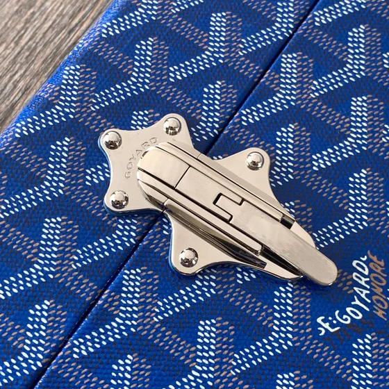 Goyard Cassette Trunk Bag Azul Crossbody