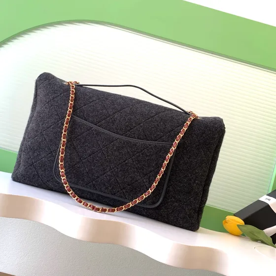 Chanel Classic Flap Dark Grå Skuldertaske