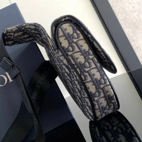 Dior Saddle Oblique Navy Black messenger