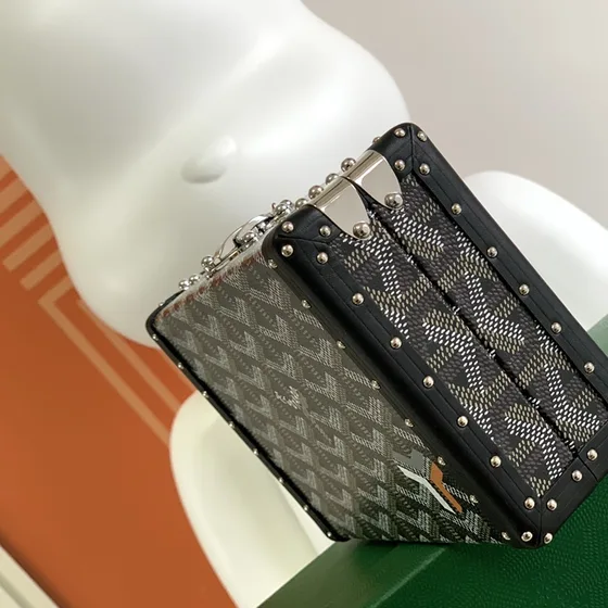 Goyard Minaudière Trunk Bag Đen Clutch