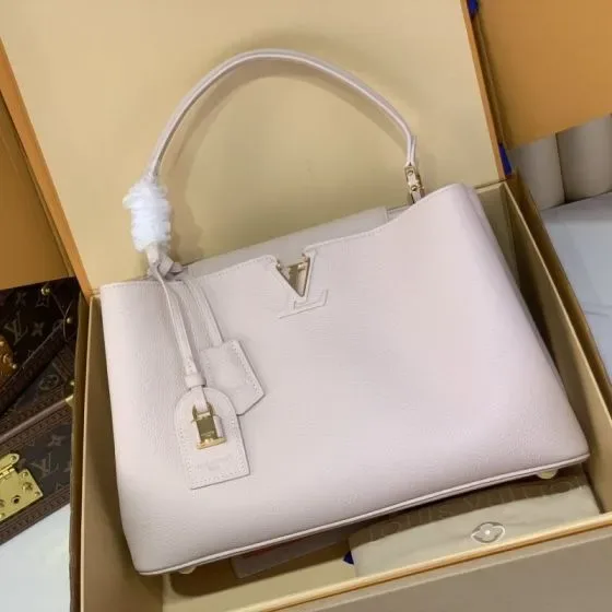 Louis Vuitton Capucines Beige Top Handle
