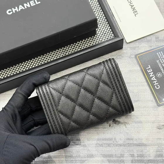 Chanel Boy Card Holder Zwart Card Holder