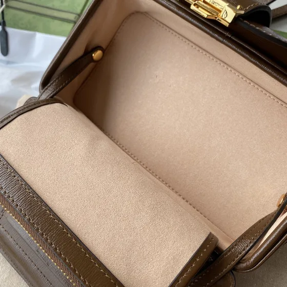 Gucci Gg Supreme Padlock Small Bolso bandolera Beige Marrón Bolso bandolera