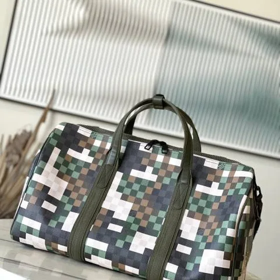 Louis Vuitton Verde Marrom Checkered travel