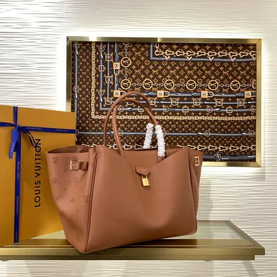 Louis Vuitton Lock It Tan Tote Bag