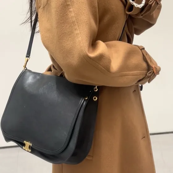 Celine Triomphe Noir Sac épaule
