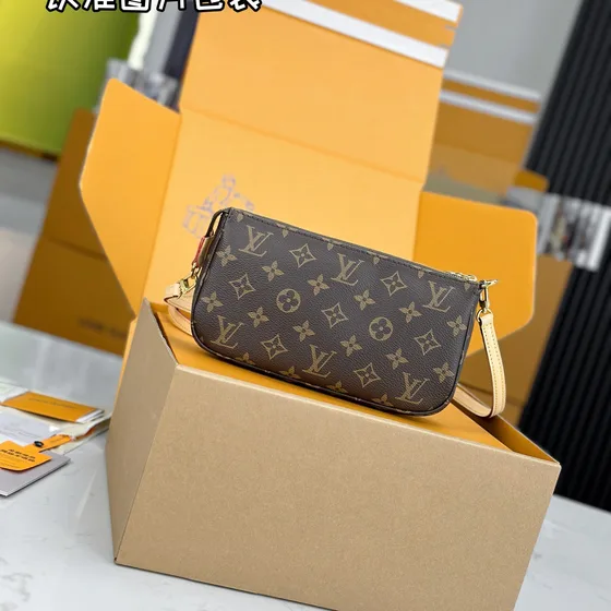 Louis Vuitton Pochette Accessoires Monogram Brown Shoulder Bag