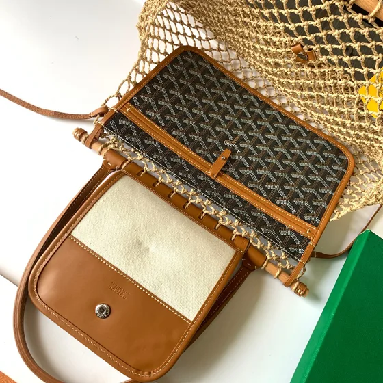 Goyard Aligre Net Bag Beige/Coklat Tote Bag