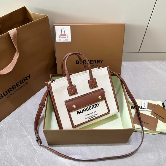 Burberry Mini Freya Tote Bej/Kahverengi Tote çanta