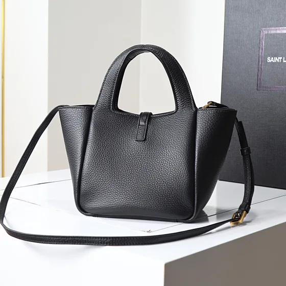 YSL Cabas Mini Sort Shoppertasketur
