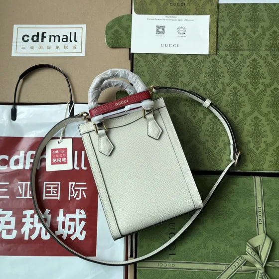Gucci Gg Marmont Mini Shoppertasche Off-Weiß Shoppertasche