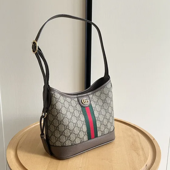 Gucci 781402 Beige Brown 23 21 12cm Hobo