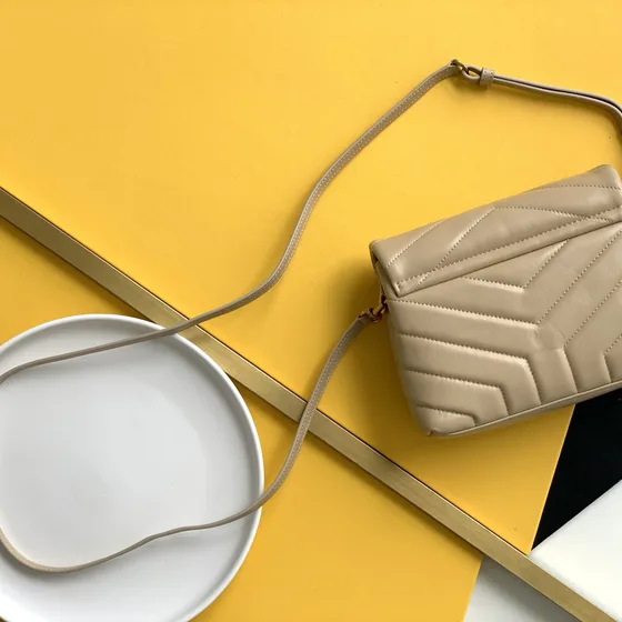 YSL Loulou Toy Crossbody Bag Beige Crossbody