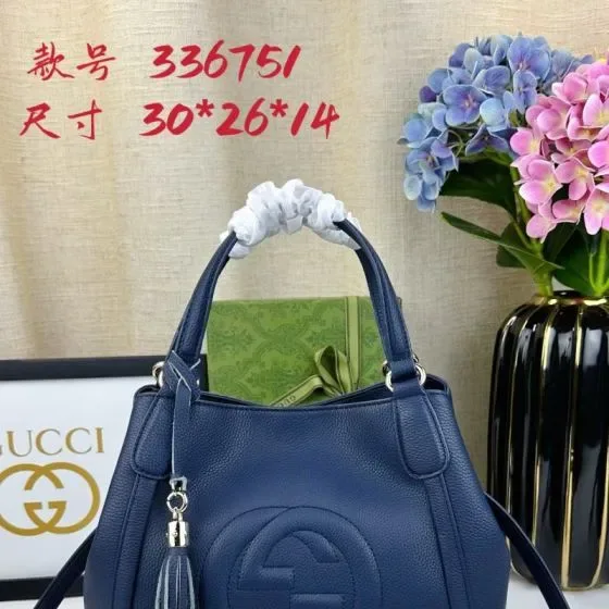 Gucci 336751 Blue 30 26 14cm Top Handle