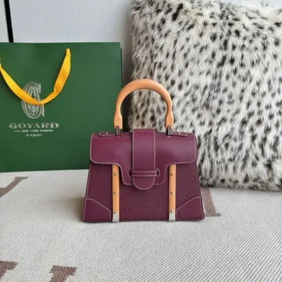 Goyard Sa gon Pm Burgundy Top Handle