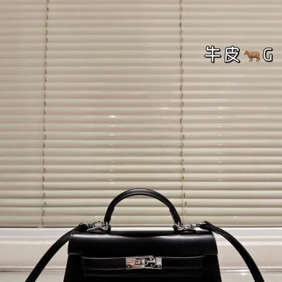 Hermes Mini Kelly Black Top Handle