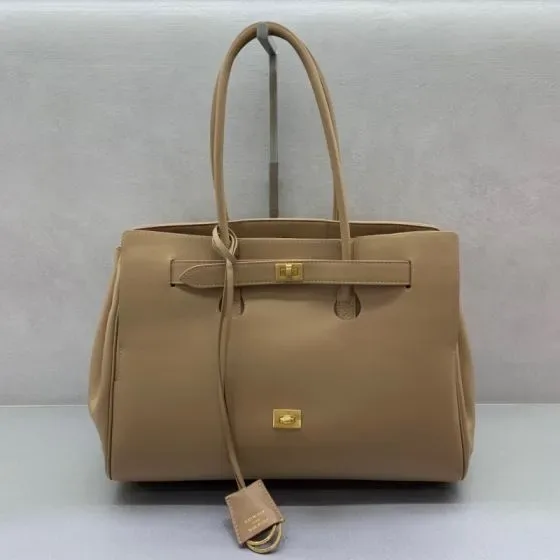 Balenciaga Birkin Shoulder Beige Shoulder Bag