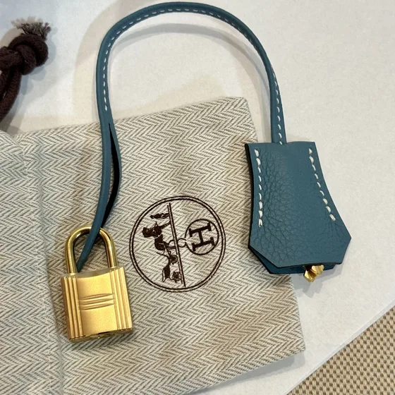 Hermes Birkin 25 Xanh dương Jean 25cm Top Handle