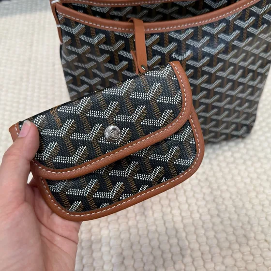 Goyard Boheme Hobo Black Tan Hobo