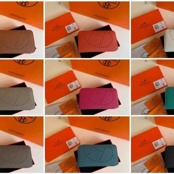 Hermes Epsom Evelyne Long Zipped Wallet Multicolor Wallet