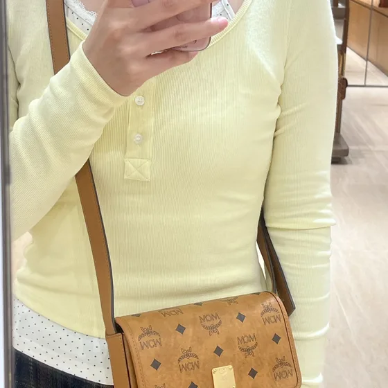 MCM Aren Visetos Crossbody Bag Cognac Crossbody