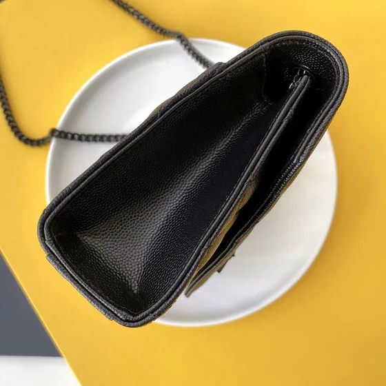 YSL Cassandre Envelope Chain Tegnebog Sort Woc