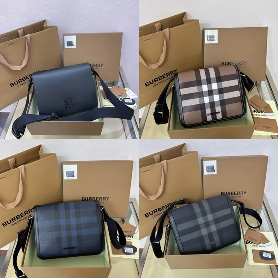 Burberry Ekd Logo Nylon Crossbody-väska Light Grön/Svart Crossbody