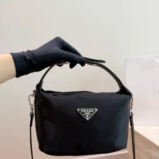 Prada Re-Nylon Mini Top Handle Bag Black Top Handle