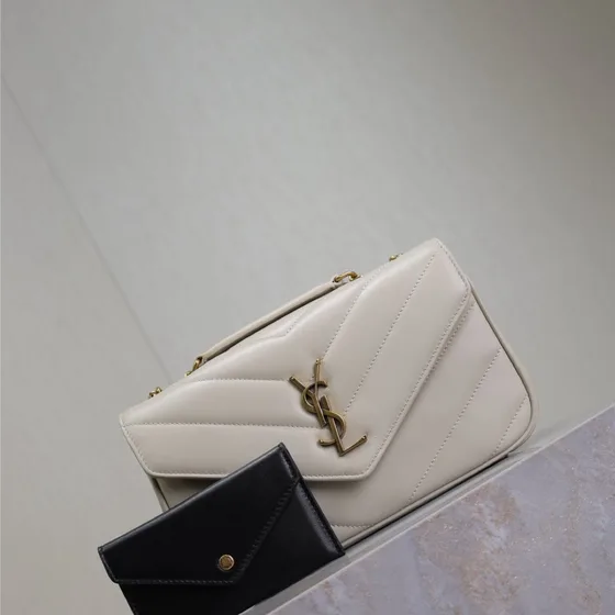 YSL Cassandre Envelope Chain Кошелёк With Handle Blanc Vintage / Off-Белый Crossbody