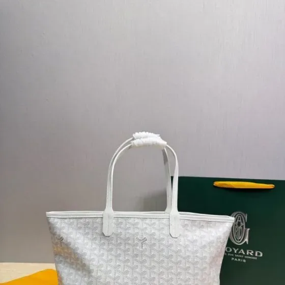 Goyard Saint Louis White Tote Bag