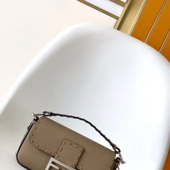 Fendi Baguette Khaki Shoulder Bag