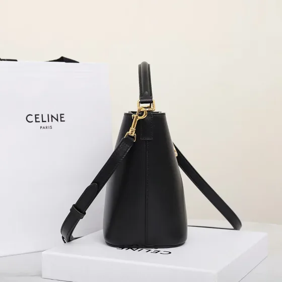 Celine Triomphe Sac seau Noir Sac épaule