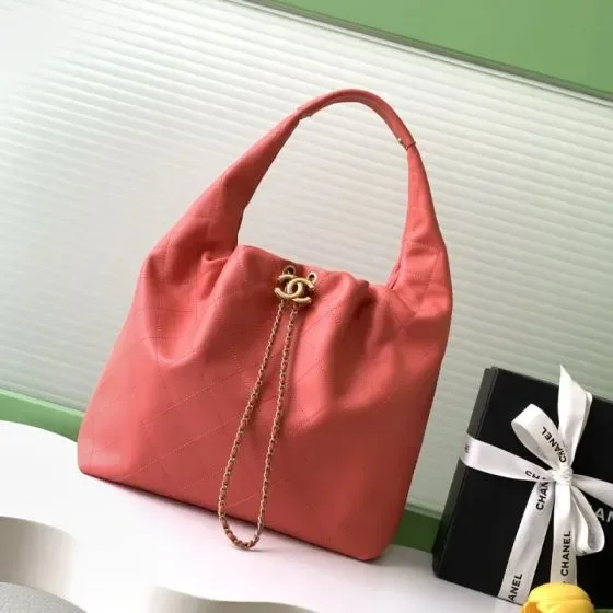 Chanel Hobo Bag Coral Pink Hobo