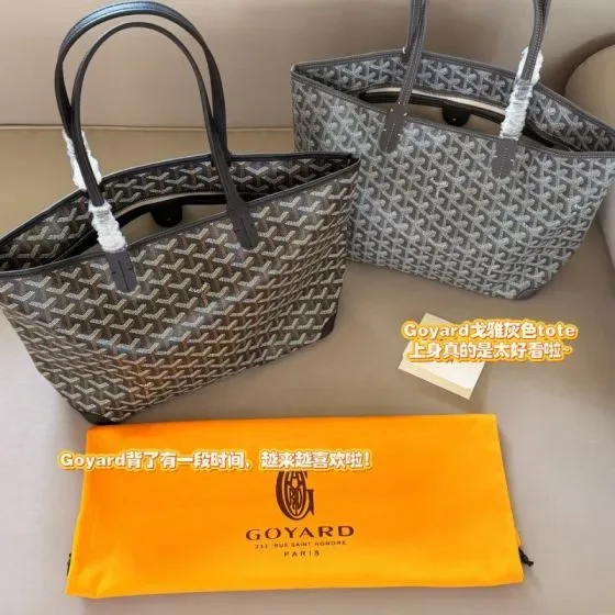 Goyard Saint Louis Grey Tote Bag