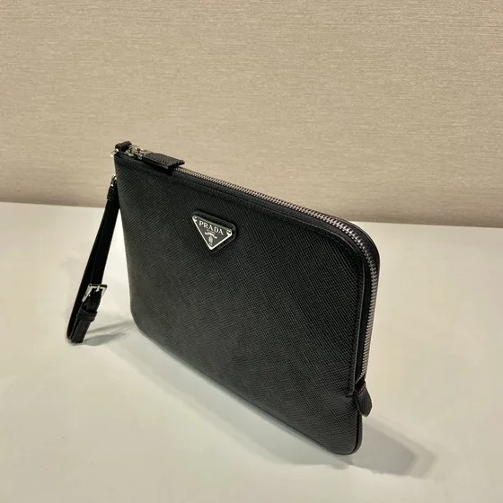 Prada Saffiano Cuir Pochette Noir Pochette