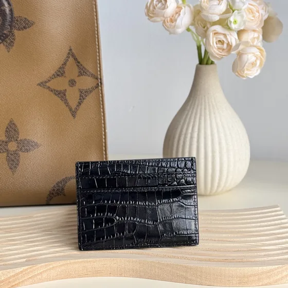 YSL Cassandre Card Case Black Card Holder