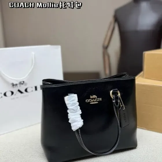 Coach Mollie Tote Bag Black Tote Bag