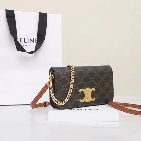 Celine Triomphe Marron Sac épaule