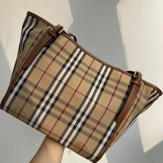Burberry Vintage Check Borsa tote Beige/Marrone Borsa tote