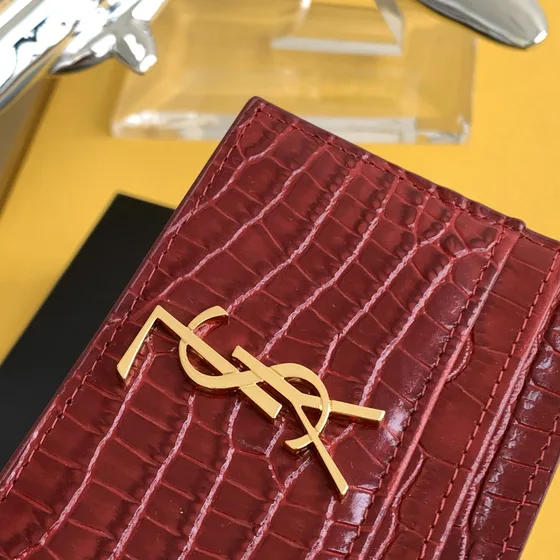 YSL Cassandre Card Holder أحمر Card Holder
