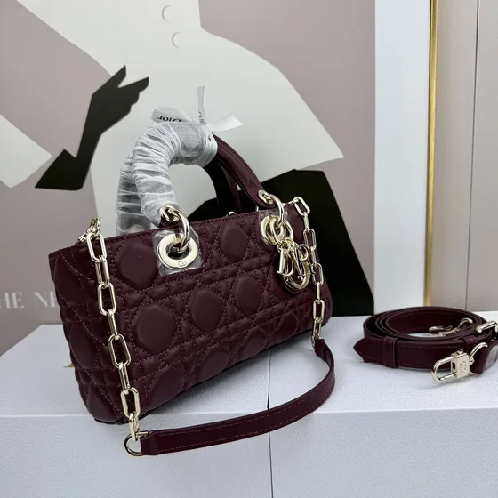 Dior Lady D-Joy Burgund 22cm Tophåndtag