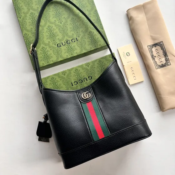 Gucci Ophidia Gg Small Shoulder Bag Đen Hobo