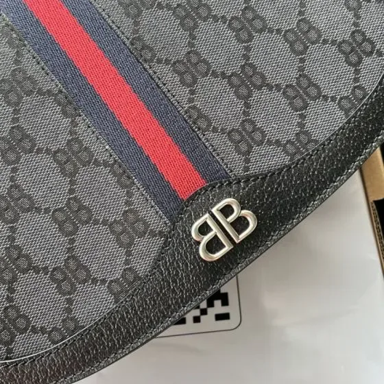 Balenciaga The Hacker Project Bb Medium Shoulder Bag Grey Black Shoulder Bag