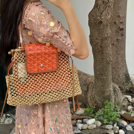 Goyard Aligre Net Bag Orange Shoppertasketur