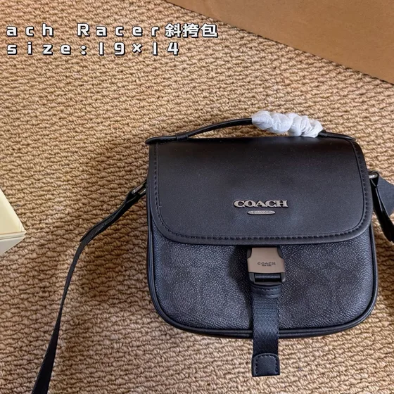 Coach Racer Preto 19×14 cm Crossbody