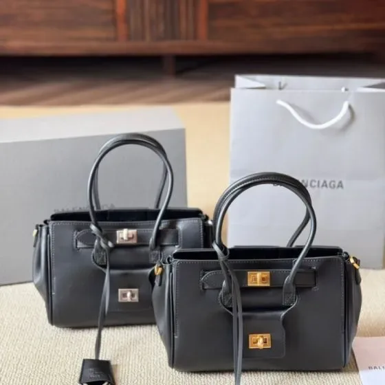 Balenciaga Bel Air Mini Carry On Bag Black Top Handle