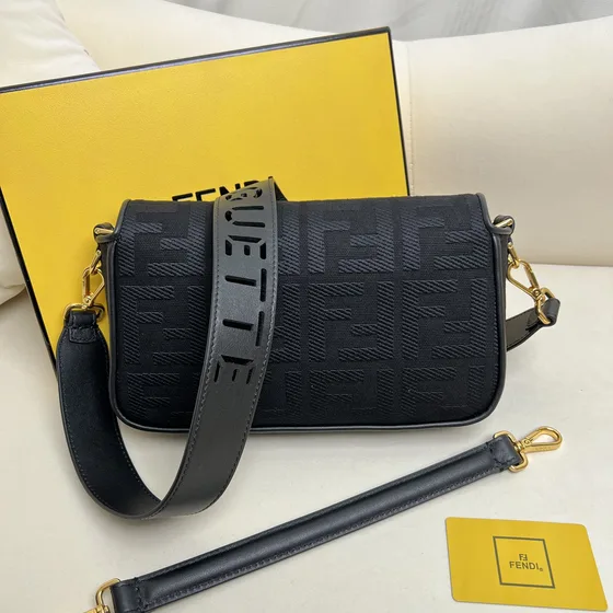 Fendi Baguette Preto Bolsa de ombro