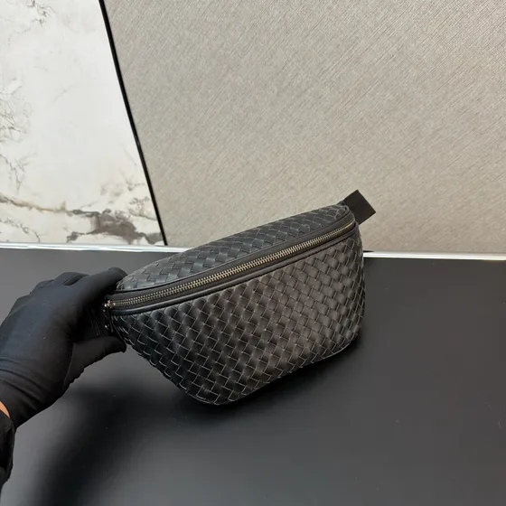 Bottega Veneta Intrecciato Belt Bag Dark Grey Belt Bag